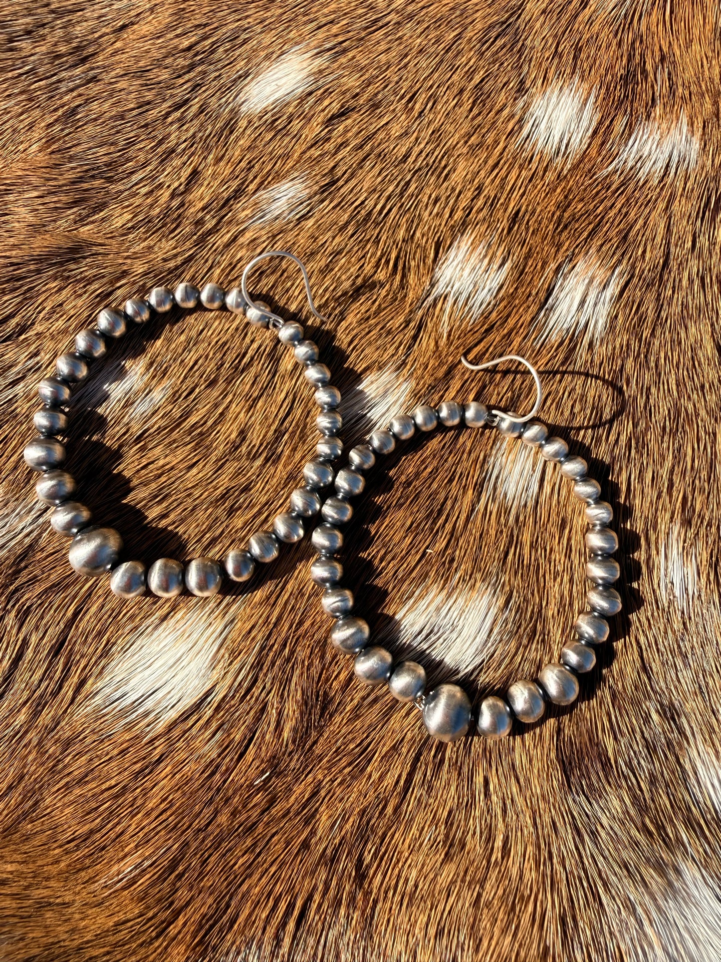 BIG Beaded Hoop Earrings