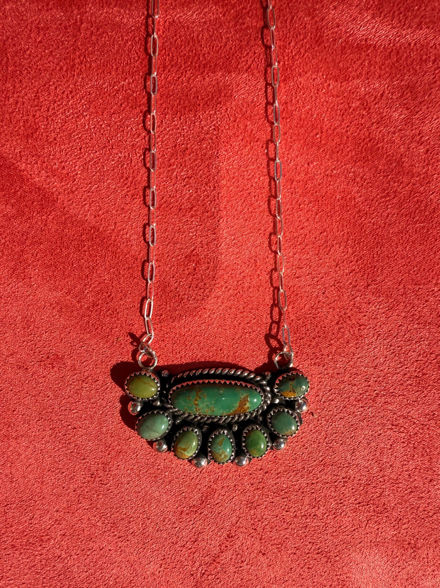 Sonora Gold Turquoise Cluster Bar Necklace