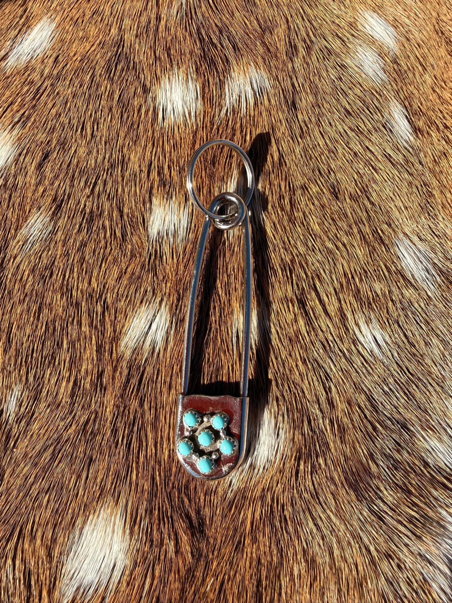 Turquoise diaper pin!