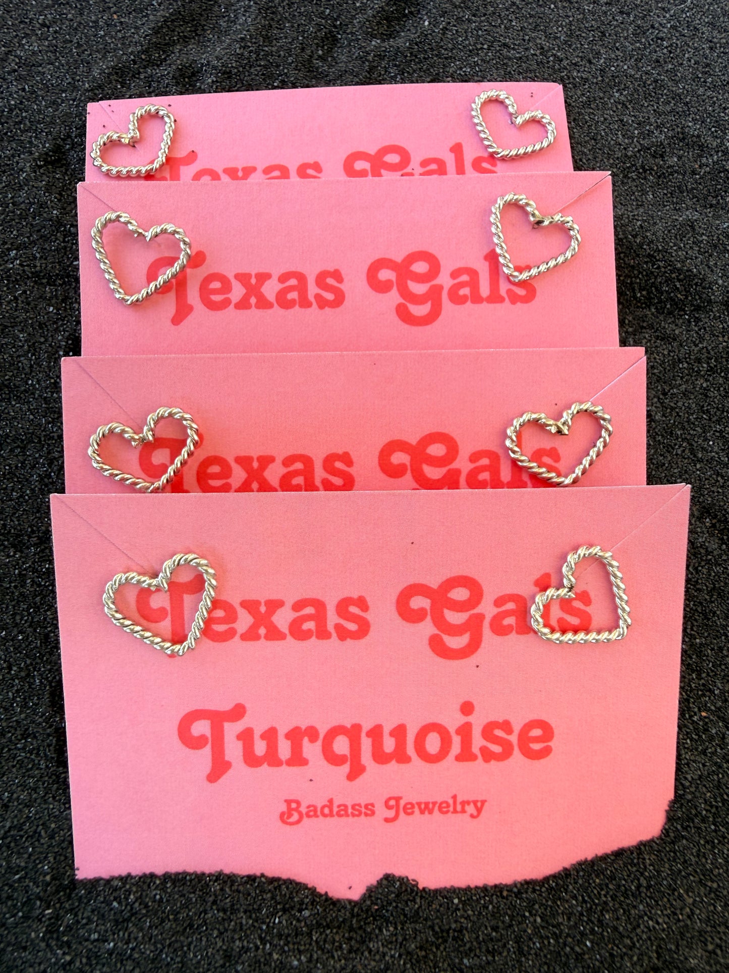 Heart wire earrings