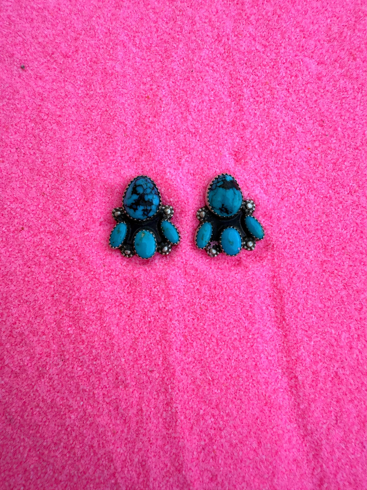 Petite Turquoise Cluster Earrings