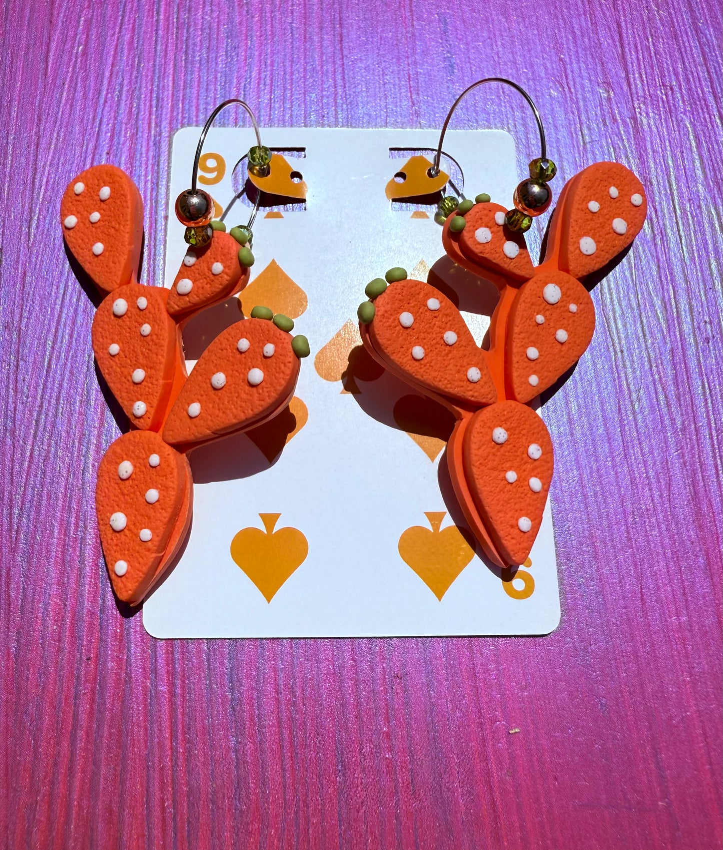 Little Prickly Cactus Earrings pink