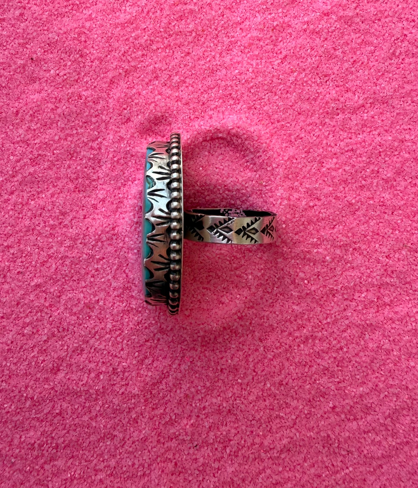 Adjustable Iron Mountain Turquoise Ring