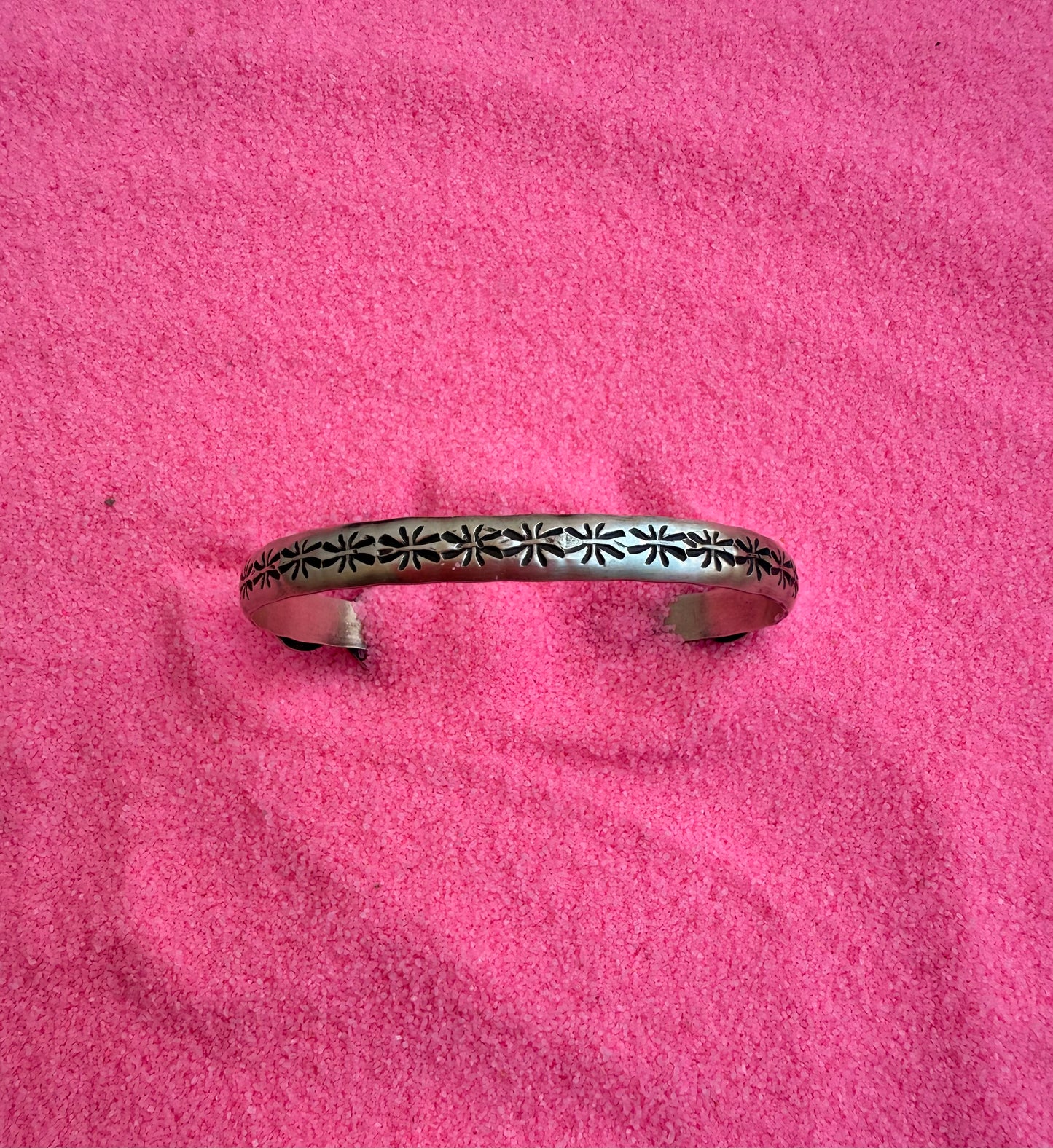 Turquoise &Stamping Stacker Cuff