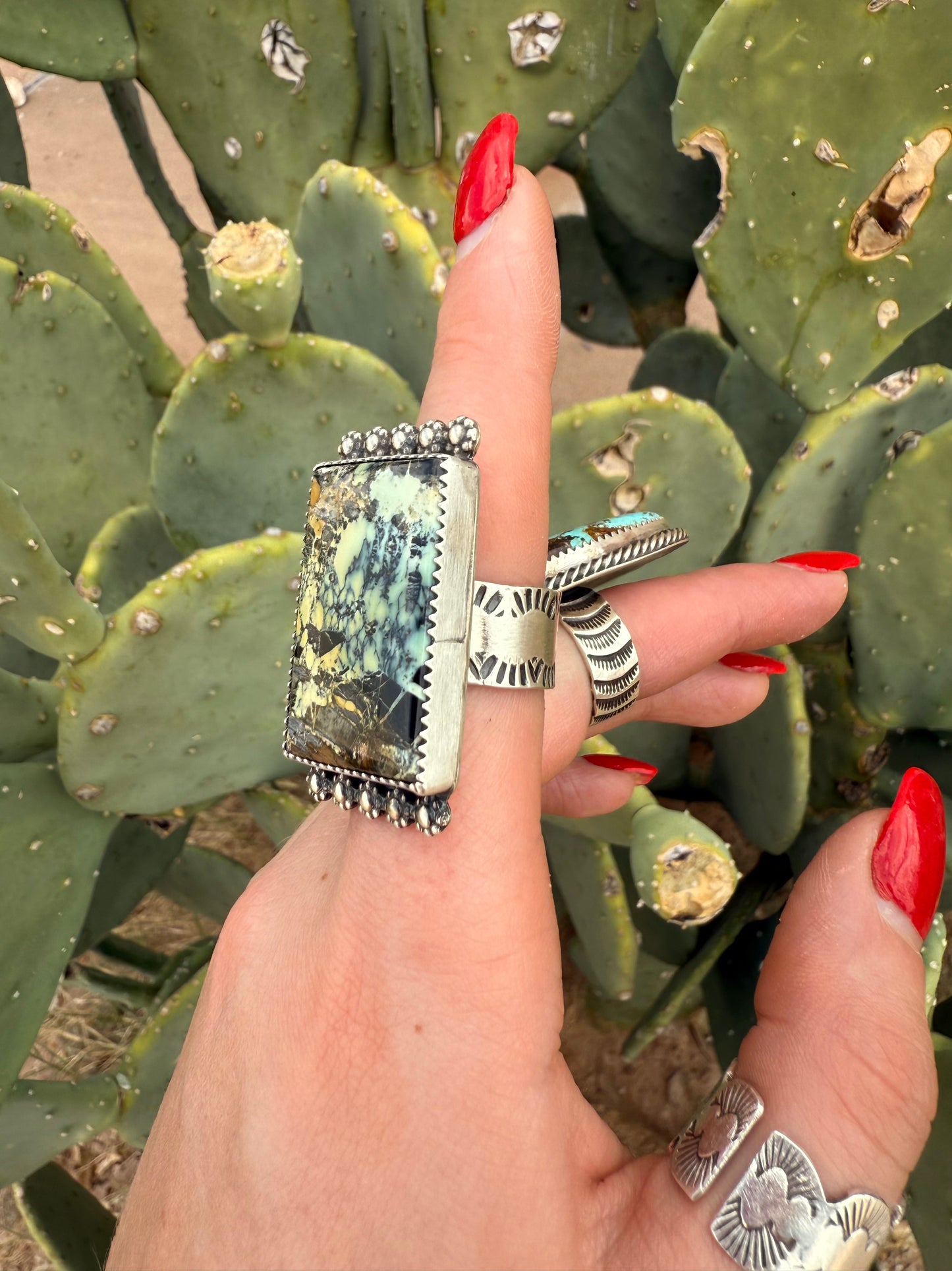 Black jack Turquoise size 7 Ring