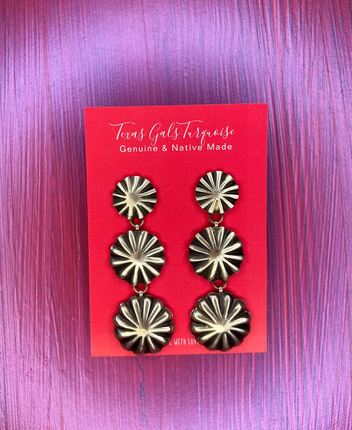 3 Tier Concho Earrings
