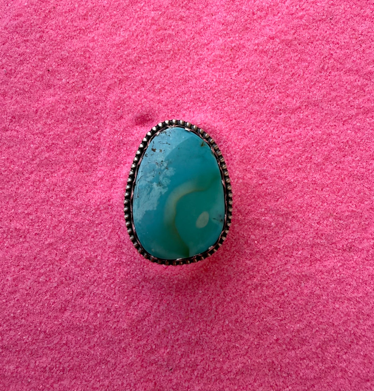Adjustable Iron Mountain Turquoise Ring