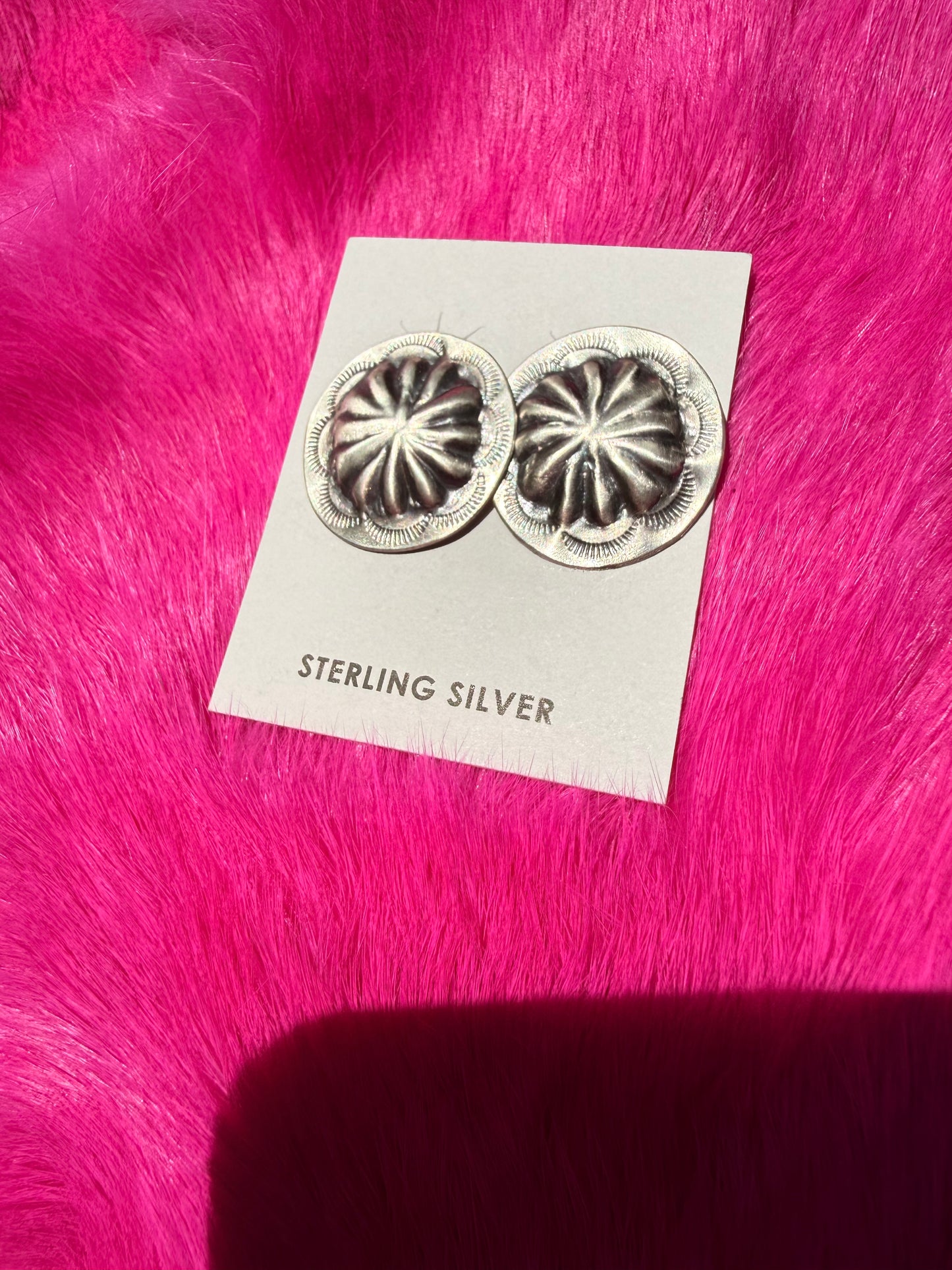 Half inch Concho Earrings
