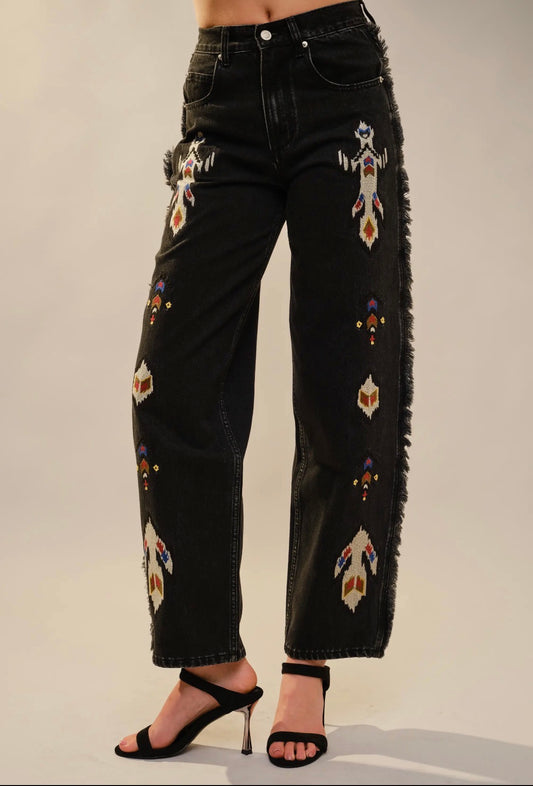 Southwestern Embroidery pants