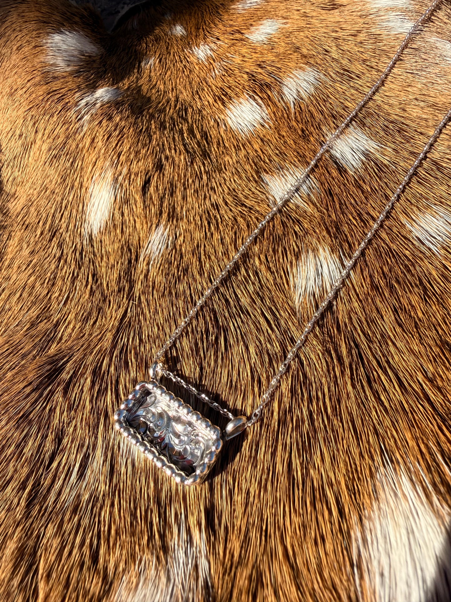 Engraved Bar Necklace