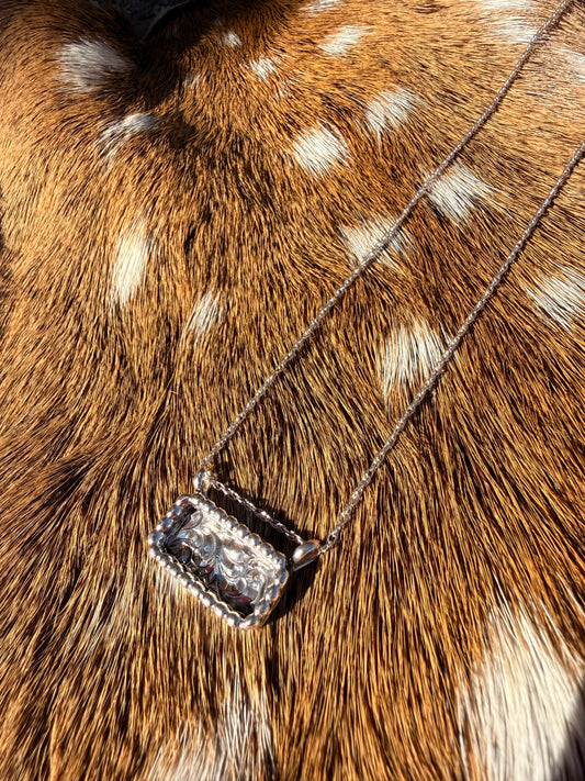 Engraved Bar Necklace