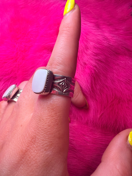 Adrian Reeves White Buffalo Ring Size 8