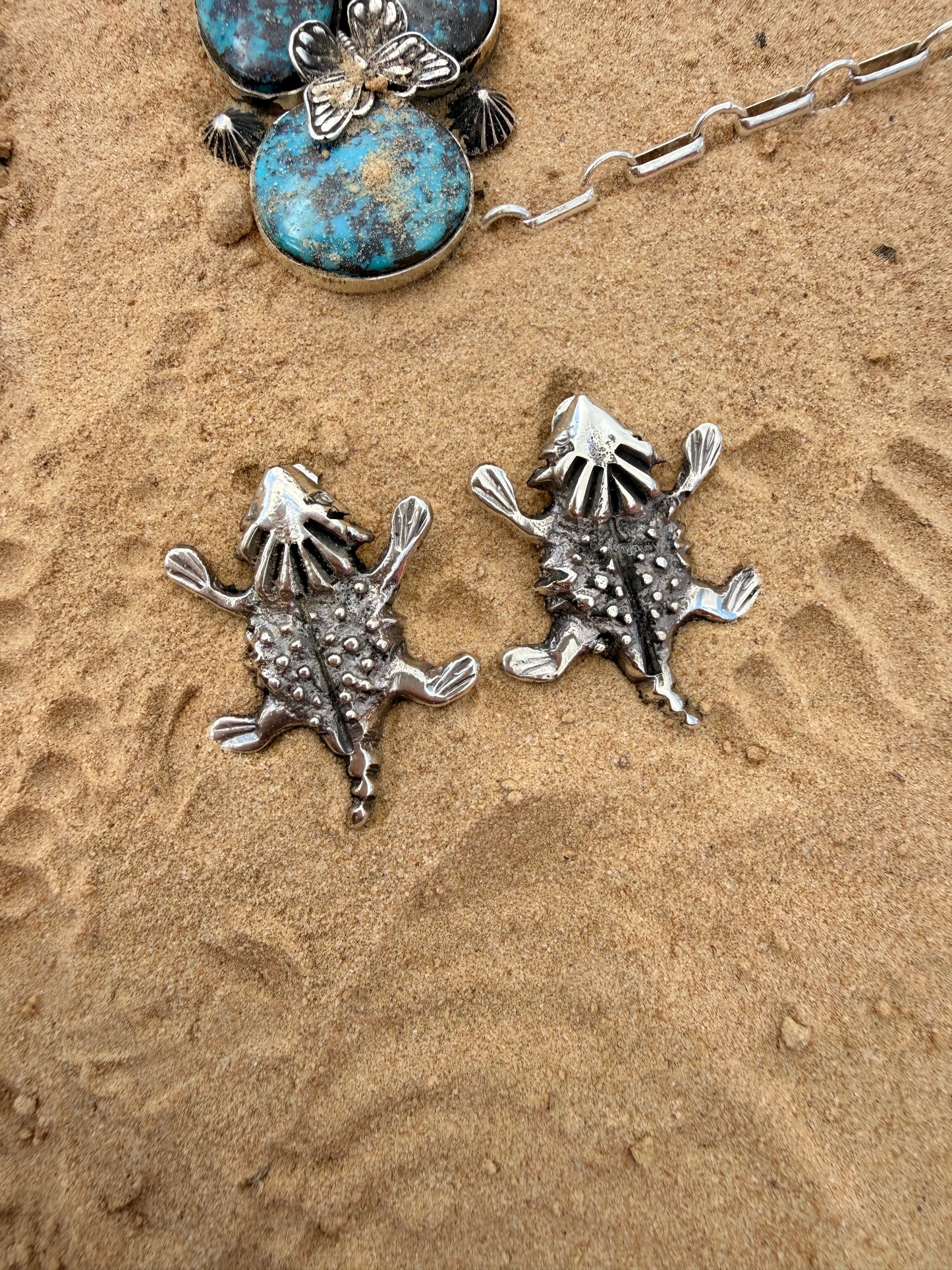 Horney Toad Post Earrings