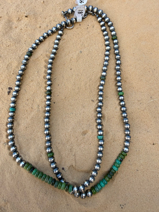 18in Beaded & Turquoise Necklace