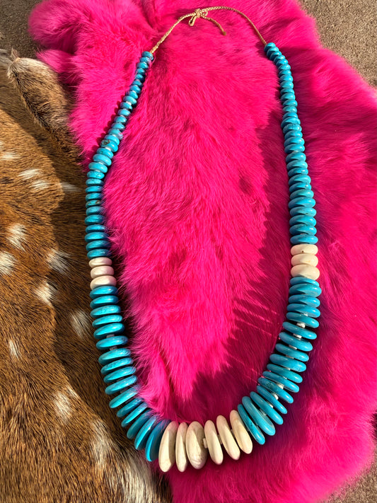 Turquoise beaded necklace