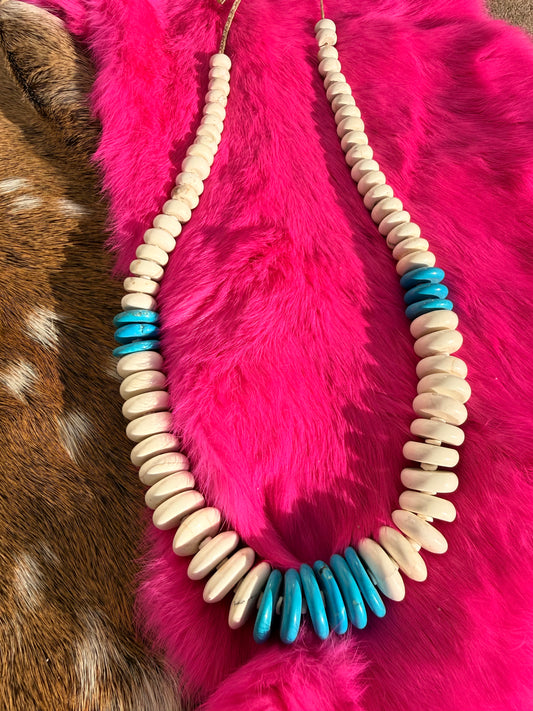 Turquoise beaded necklace