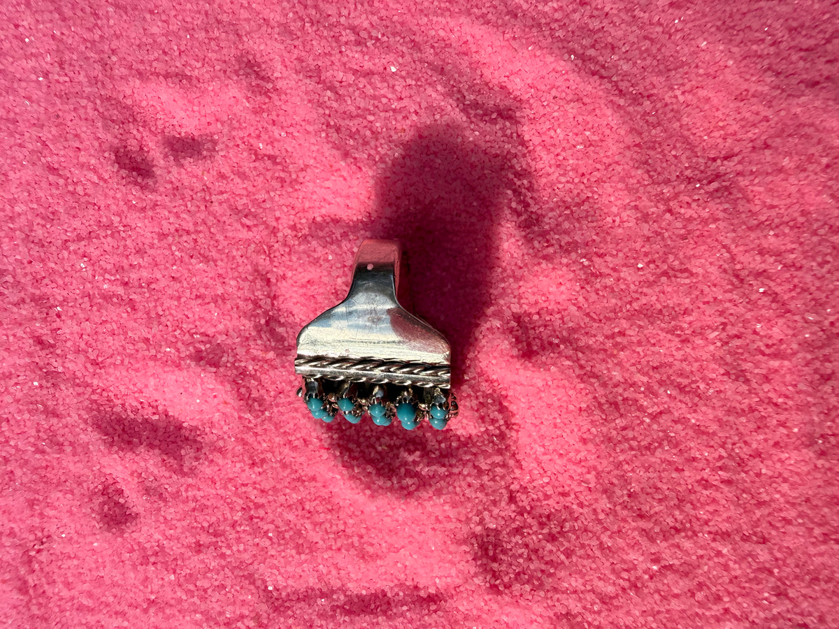 Size 9 Zuni Snake Eye Cluster Ring