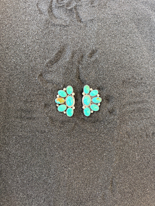 Half Cluster Post Earrings