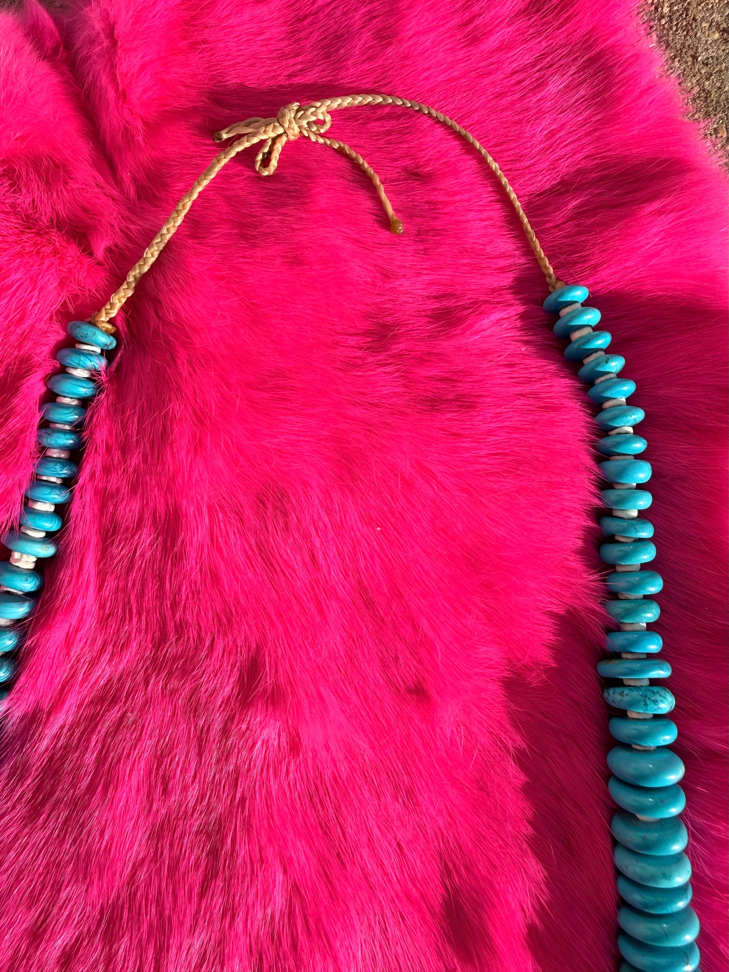 Turquoise beaded necklace