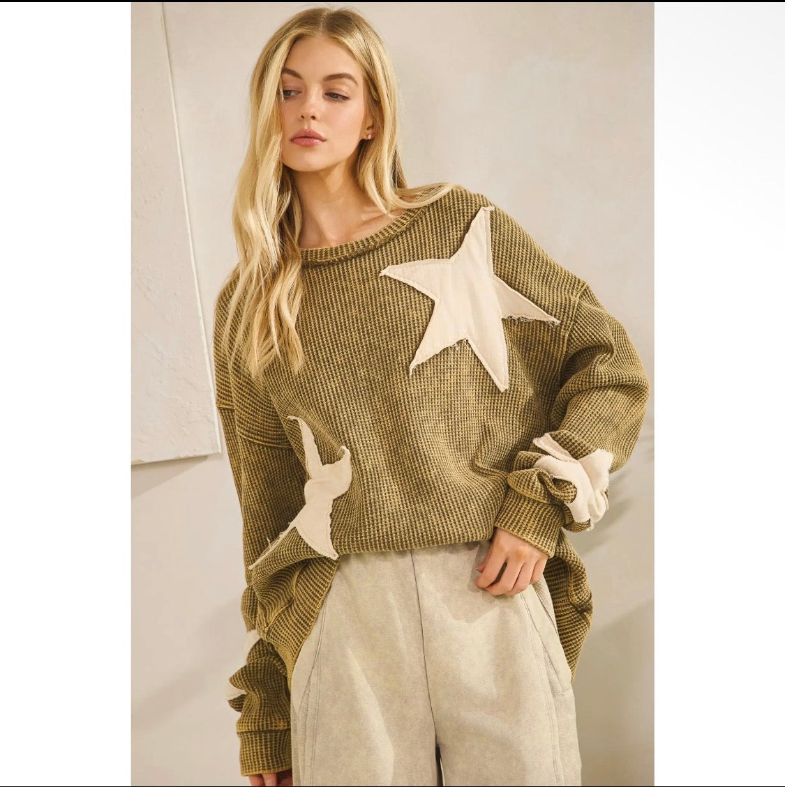 Starlight Waffle Knit Pullover