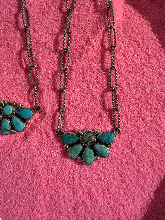 Half Cluster Bar Necklace