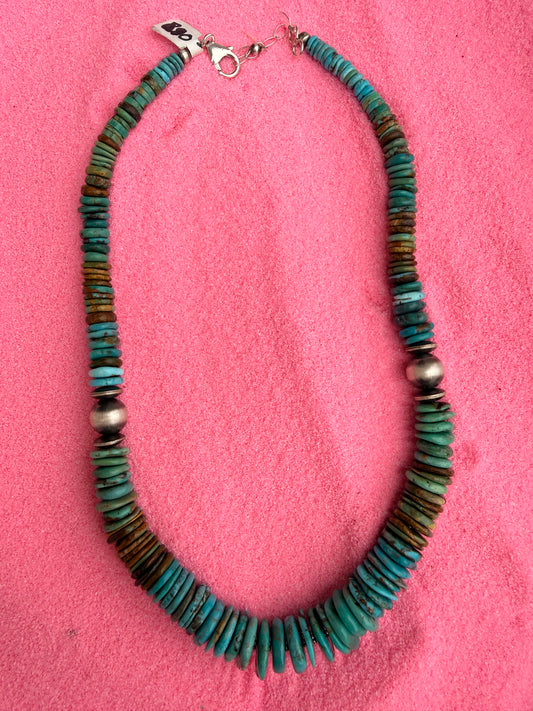 Kingmen Turquoise Beaded Necklace