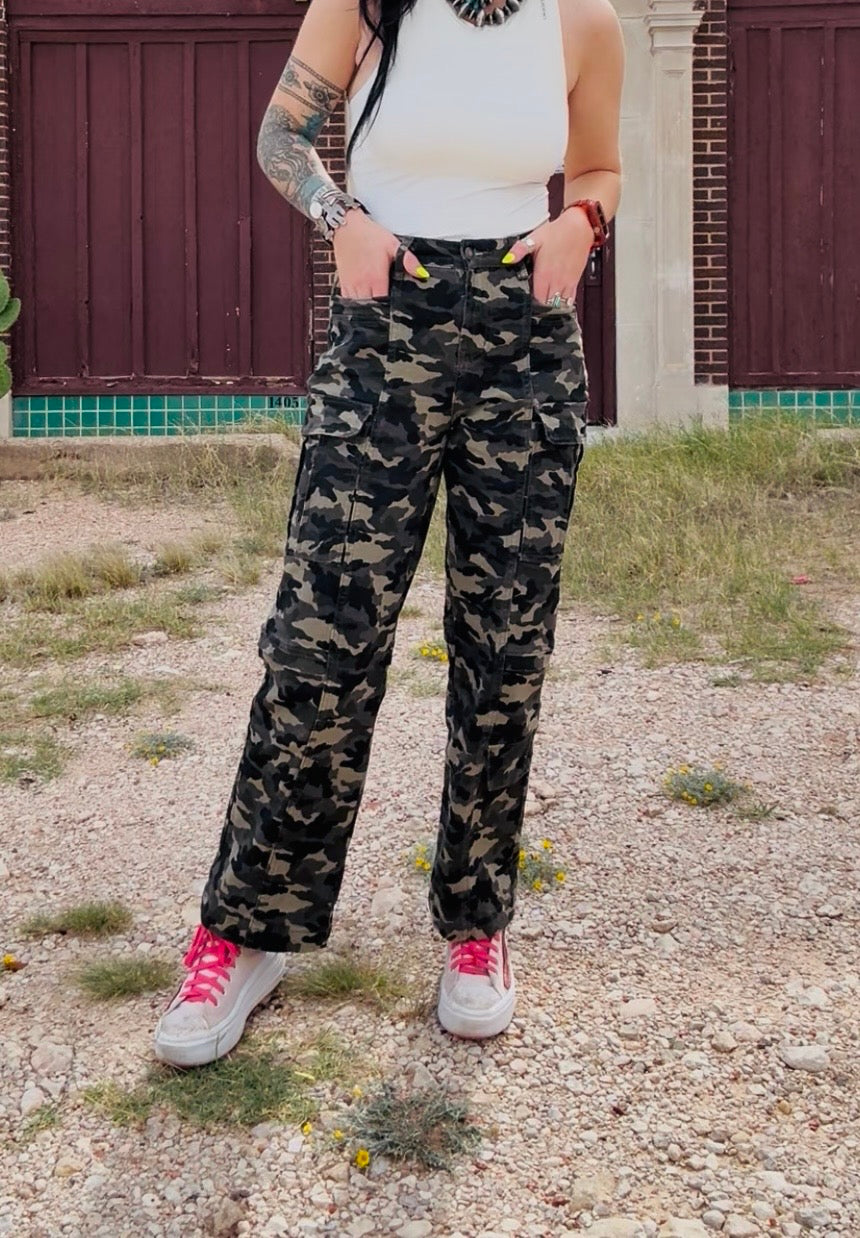 Camo Multi Pocket Denim Jeans