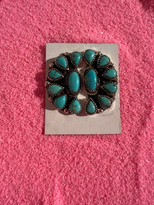 Christina Yazzie Half Cluster Earrings