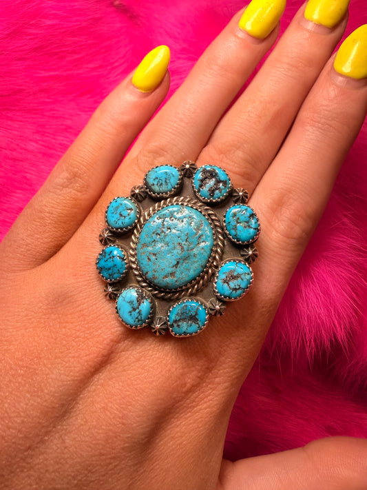 Adjustable Ivan slim Cluster Ring
