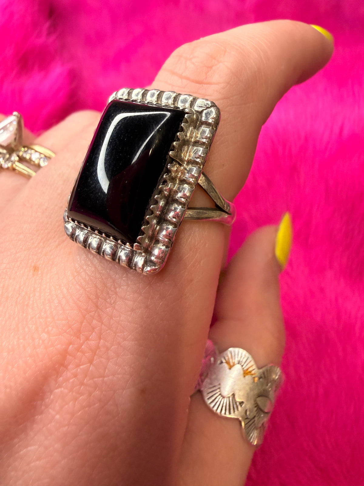 Size 8 Black Onyx Ring