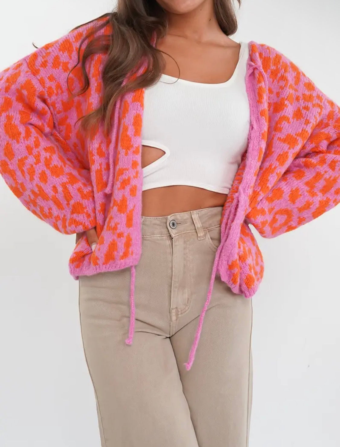 Super soft Cheetah Pink Cardigan