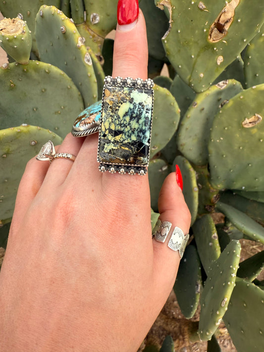 Black jack Turquoise size 7 Ring