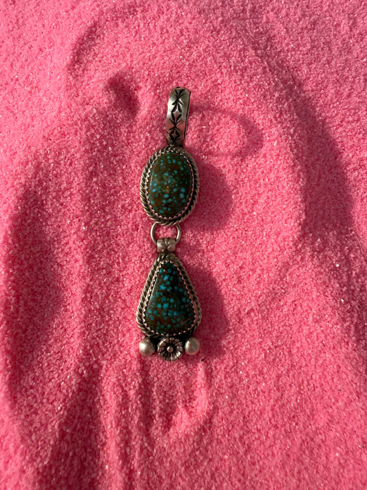 Spider web kingmen lariat style pendant