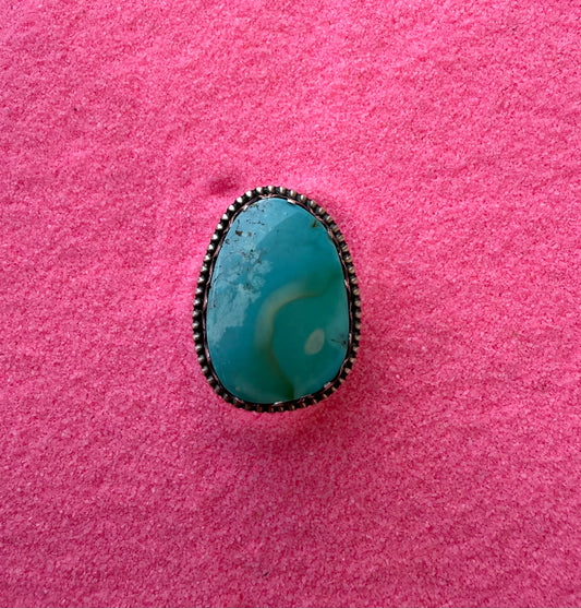 Adjustable Iron Mountain Turquoise Ring