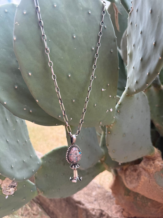Bisbee Turquoise Squash Pendant Necklace