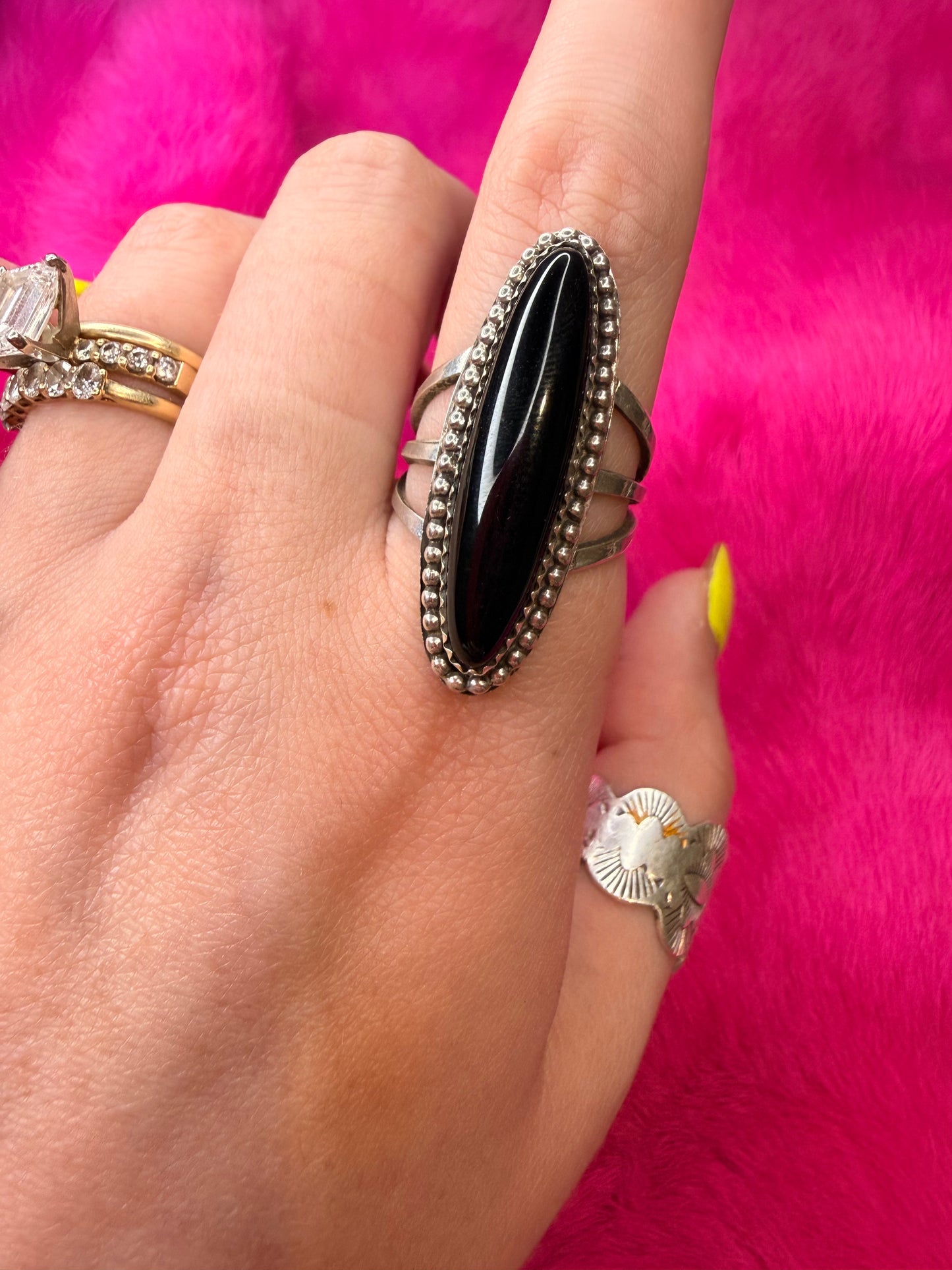 Size 8 Black Onyx ring